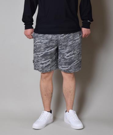 JACQUARD DENIM EASY SHORTS / GRAY