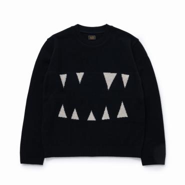 FANG CREW NECK KNIT *ブラック*