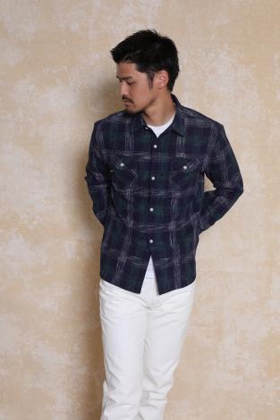 AMUNDSEN CHECK SHIRT *ネイビーチェック*