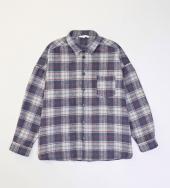 BIG CHECK SHIRTS JACKET *ブルー*