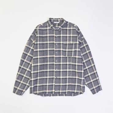 DAMEGE CHECK SHIRTS *ブラック*