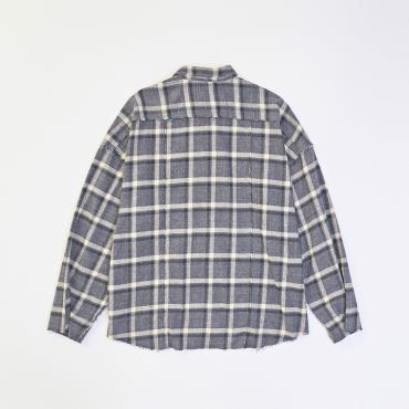 DAMEGE CHECK SHIRTS *ブラック*