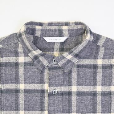 DAMEGE CHECK SHIRTS *ブラック*