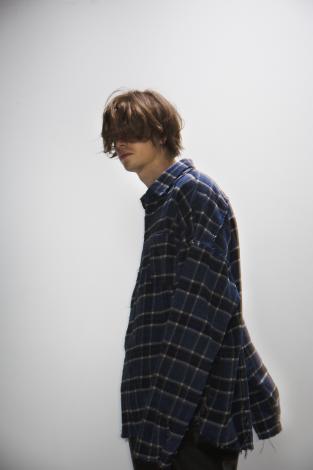 DAMEGE CHECK SHIRTS *ネイビー*