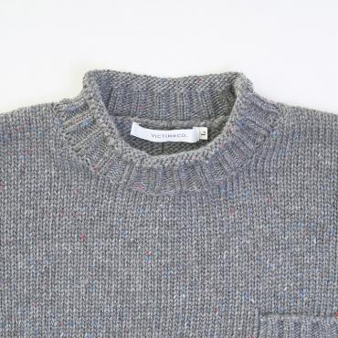 MELANGE GANDHI KNIT *グレー*