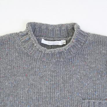 MELANGE GANDHI KNIT *グレー*