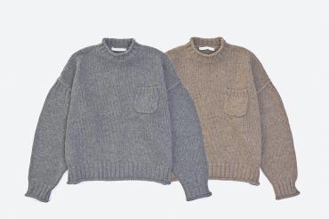 MELANGE GANDHI KNIT *ブラウン*