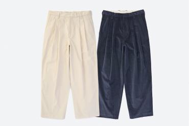 WIDE CORDUROY SLACKS *オフホワイト*