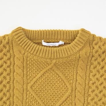 DAMEGE CABLE KNIT *マスタード*