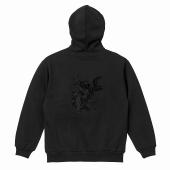 Tiger embroidered hoodie *Blackモノクロ刺繍*