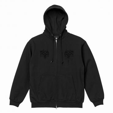Tiger embroidered hoodie *Blackモノクロ刺繍*