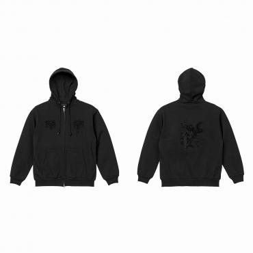 Tiger embroidered hoodie *Blackモノクロ刺繍*