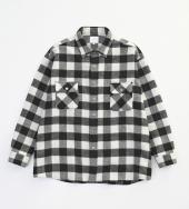 WOOL CHECK OVER SHIRTS *ブラック*