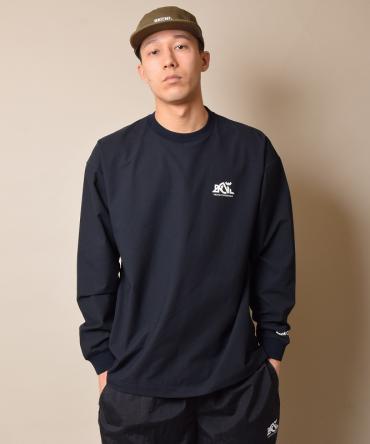 OUTDOOR LOGO STRECH LONG SLEEVE T / DARK NAVY