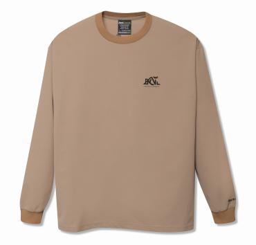 OUTDOOR LOGO STRECH LONG SLEEVE T / BEIGE