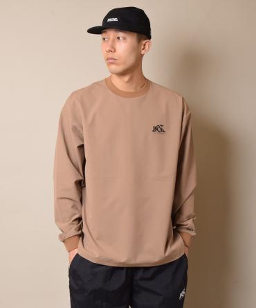 OUTDOOR LOGO STRECH LONG SLEEVE T / BEIGE