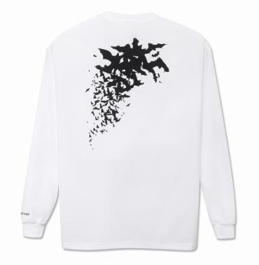 OUTDOOR LOGO STRECH LONG SLEEVE T / WHITE