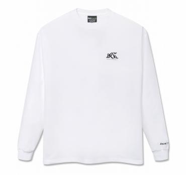 OUTDOOR LOGO STRECH LONG SLEEVE T / WHITE