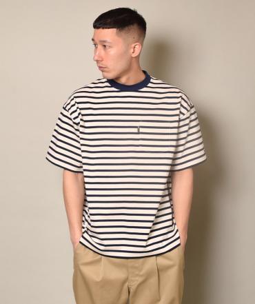 WIDE BORDER T / NAVY