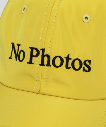 No Photos Embroidery Six Panel Cap [FRA382]*イエロー*