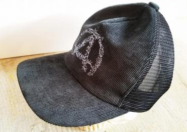 MESH CAP *ブラック/ A"刺繍*