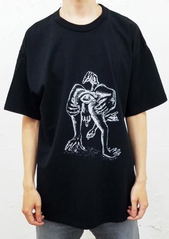 ASS-MAN TEE *チャコール×ホワイトプリント*