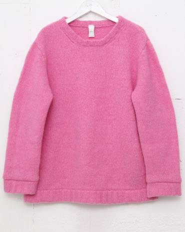 MOHAIR KNIT *ピンク×ピンク系ヒョウ柄*