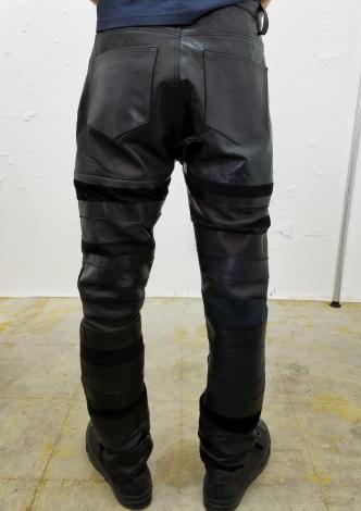 LEATHER HAGI PANTS *ブラック系レザー×ブラック*