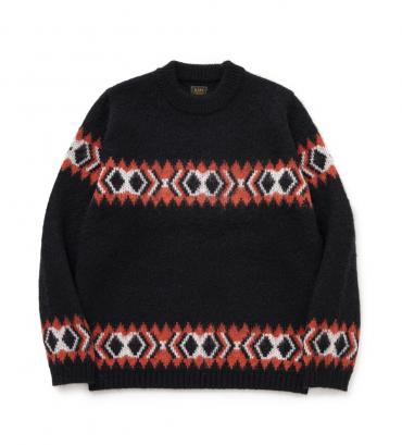 NATIVE MOHAIR CREW KNIT (SOSD) *ブラック*