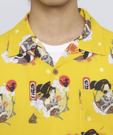Ukiyo-e Aloha Shirt [ FRS014 ] *イエロー*