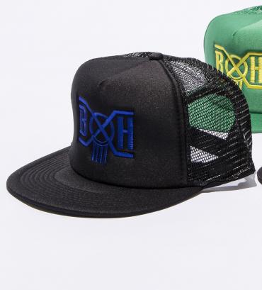 BxH LOGO MESH CAP *ブラック×ブルー*