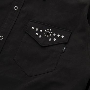 STUDS RAYON SHIRT *ブラック*
