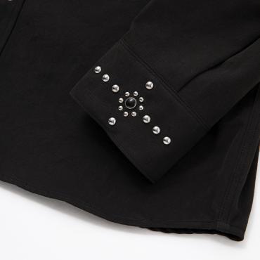 STUDS RAYON SHIRT *ブラック*