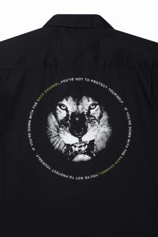 BC LION HALF SLEEVE SHIRT / BLACK