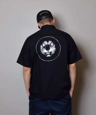 BC LION HALF SLEEVE SHIRT / BLACK