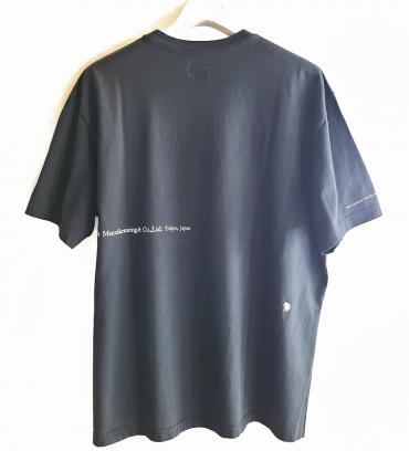 BOX FLAME LOGO TEE *ブラック×ライトブルー*