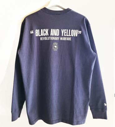 BLACK AND YELLOW L/S *ネイビー*