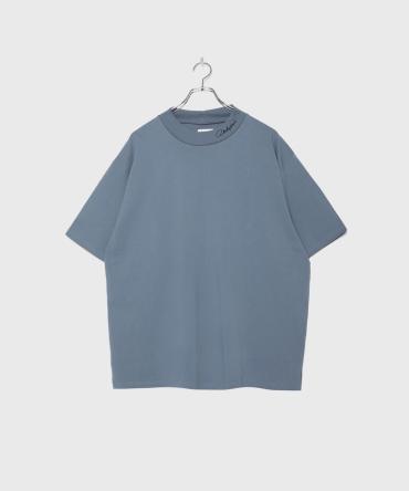 Faded Color Mock Neck T-shirt[LEC1066] *ダークブルー*