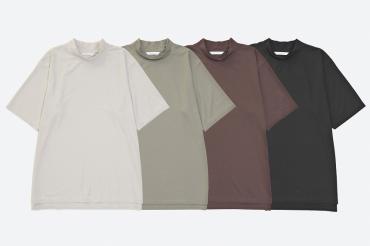 MOCK NECK TEE *パールグレー*