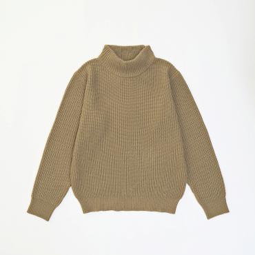 MOCK NECK KNIT *ブラウン*