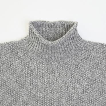 HI-NECK BIG KNIT *グレー*