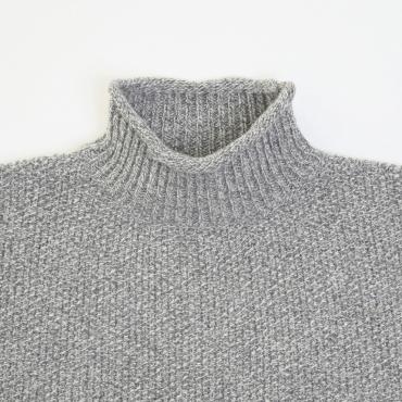 HI-NECK BIG KNIT *グレー*