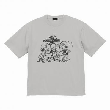 Jesus big silhouette tee *フロストグレー*