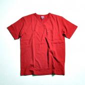 POCKET V-NECK S/S TEE **レッド*