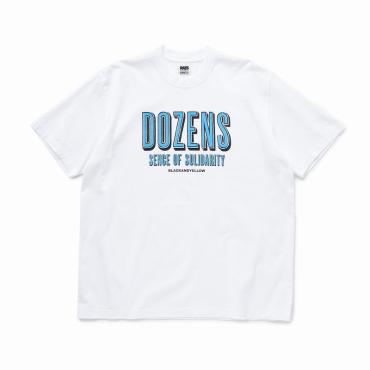 DOZENS TEE *ホワイト×ブルー*