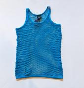 MESH TANK TOP **サックス*