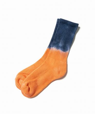 TIE DYE FIRE PATTERN SOX *ブルー×オレンジ*