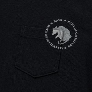 CIRCLE POCKET TEE BACK PRINT *ブラック*
