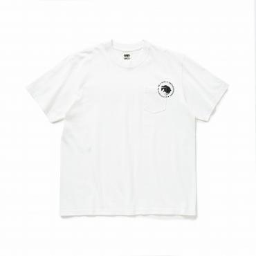 CIRCLE POCKET TEE BACK PRINT *ホワイト*