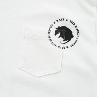 CIRCLE POCKET TEE BACK PRINT *ホワイト*